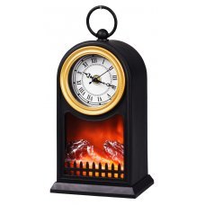 Χριστουγεννιάτικο Διακοσμητικό Φανάρι, Ρολόι με Εφέ Φλόγας (26cm)